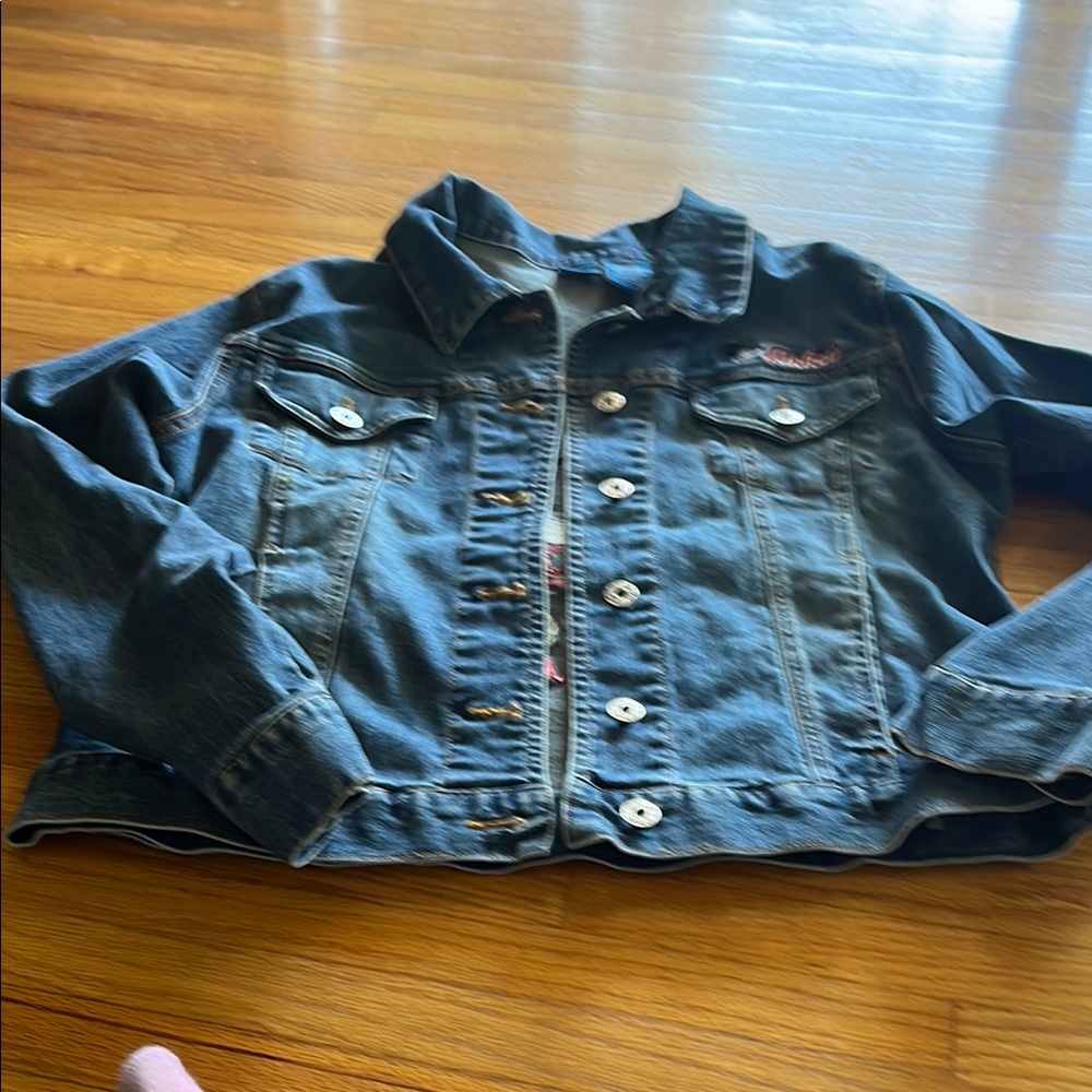 Denim  Disney Jacket with Mickey Mouse on it Preowned